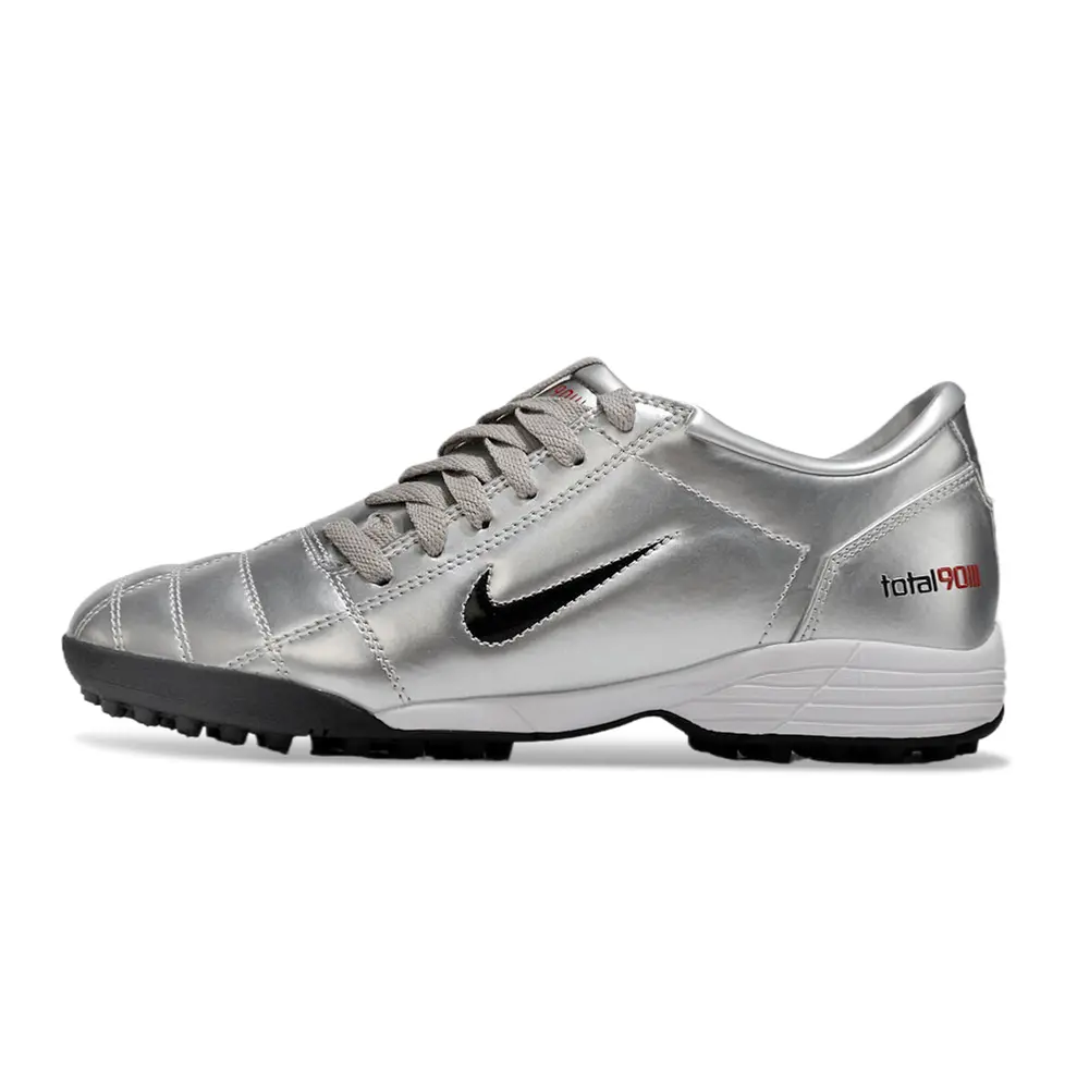 Chuteira Society Nike Total 90 | TF Prata e Preto