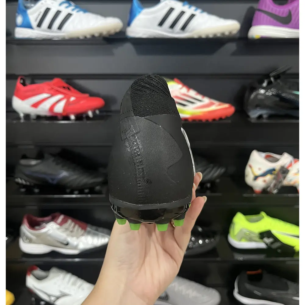 Chuteira Society Puma Future 8 MG Preto e Verde "Eclipse" - Pronta Entrega