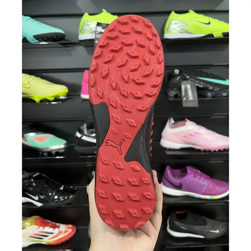 Chuteira Society Puma Future Z 1.3 TF Preta e Vermelha - Pronta Entrega