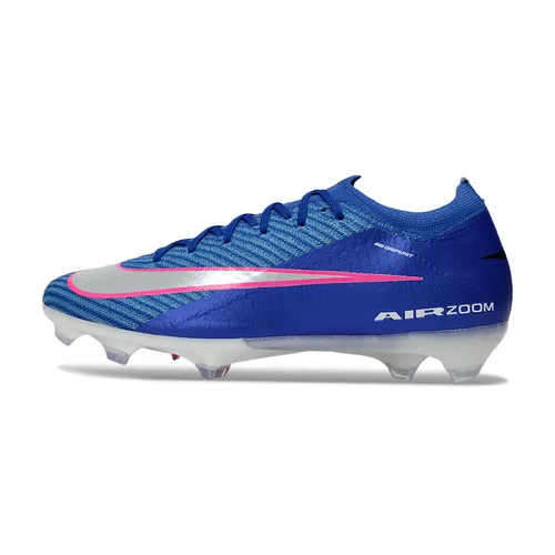 Chuteira Campo Nike Air Zoom Mercurial Vapor 16 Elite FG Azul, Branco e Rosa