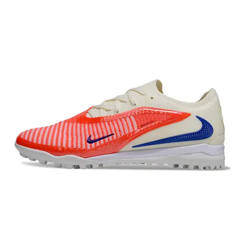 Chuteira Society Nike Phantom GX 6 Elite TF Branco, Laranja e Azul