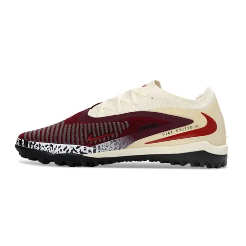 Chuteira Society Nike Phantom GX 6 Elite TF Bege e Bordo