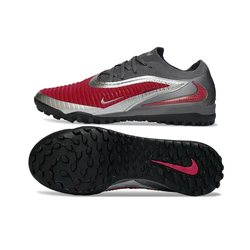 Chuteira Society Nike Phantom GX 6 Elite TF Cinza e Vermelho