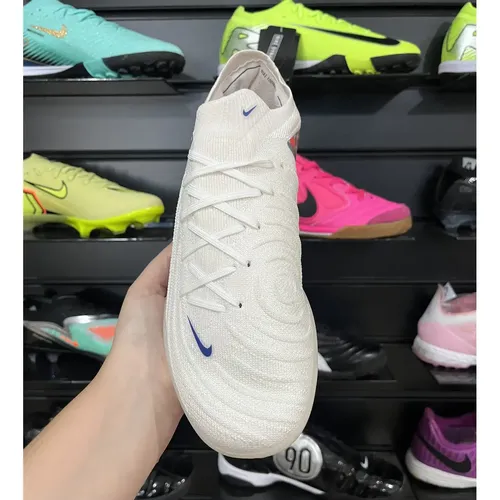 Chuteira Futsal Nike Phantom GX 2 Elite IC Branca, Cinza e Vermelho - Pronta Entrega