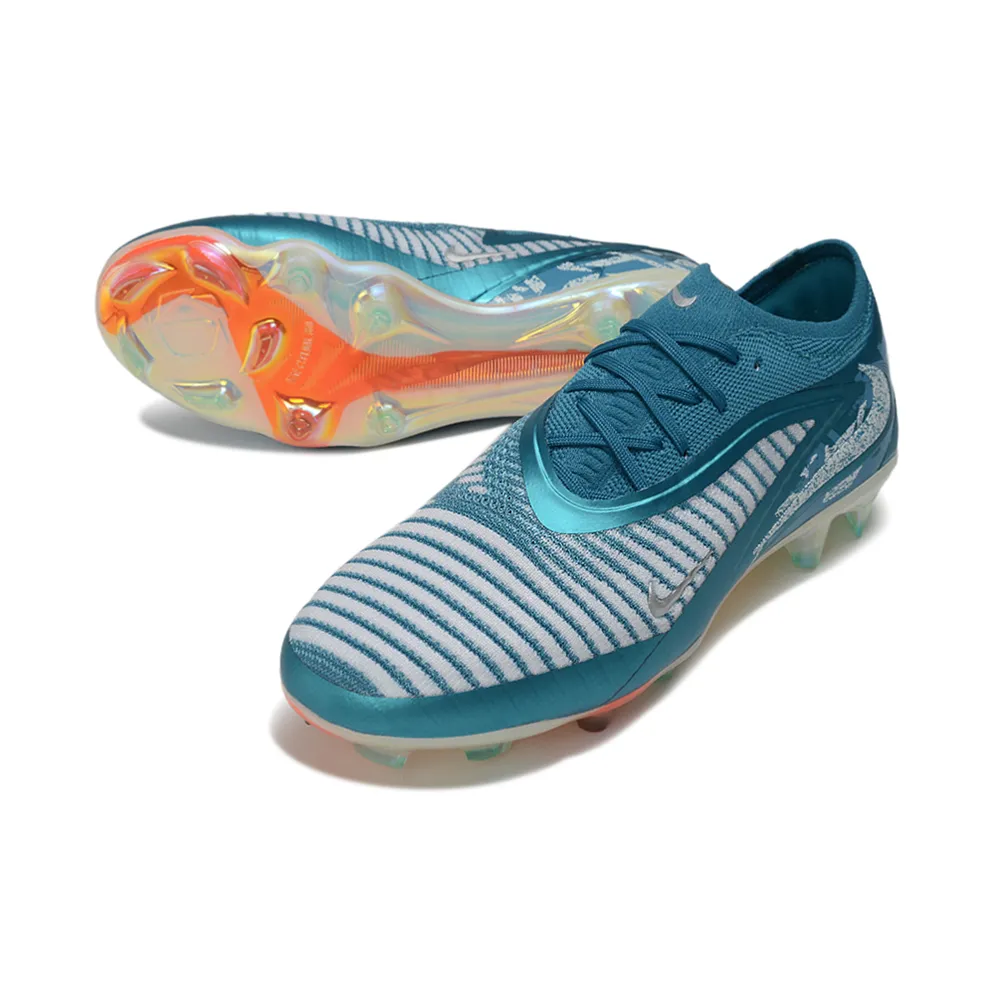 Chuteira Campo Nike Phantom GX 6 Elite FG Azul e Branco