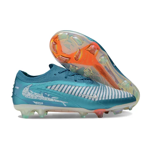 Chuteira Campo Nike Phantom GX 6 Elite FG Azul e Branco
