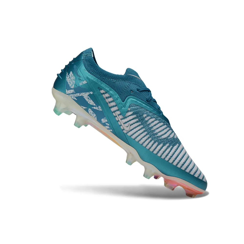 Chuteira Campo Nike Phantom GX 6 Elite FG Azul e Branco