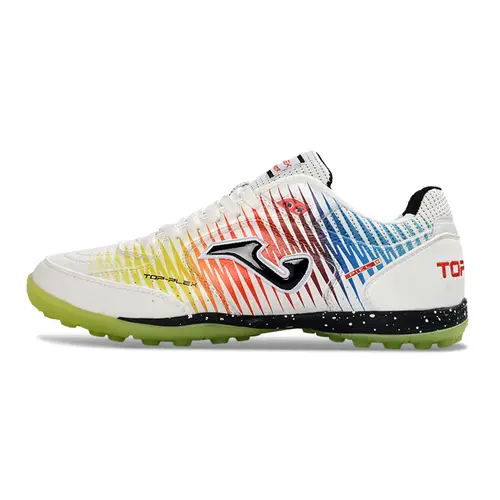 Chuteira Society Joma Top Flex Branco, Preto e Colorido