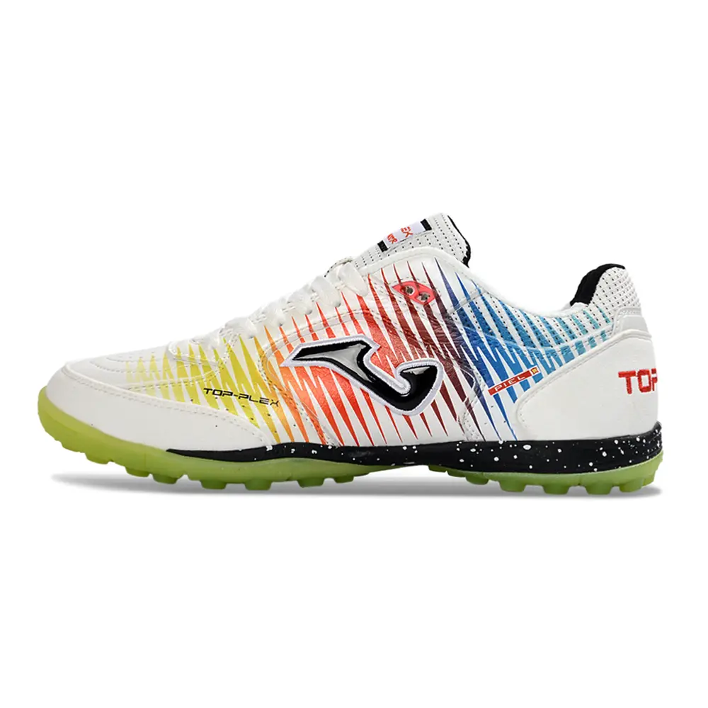 Chuteira Society Joma Top Flex Branco, Preto e Colorido