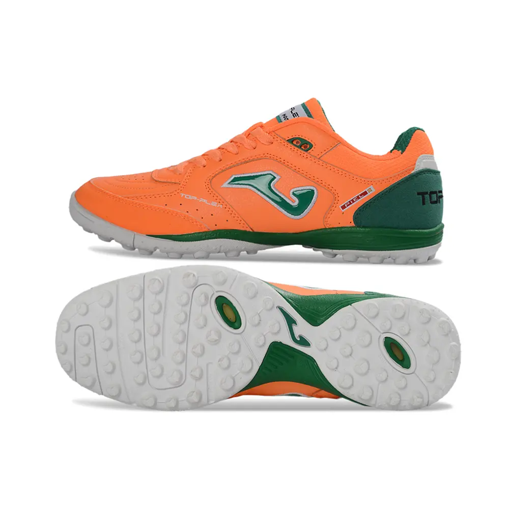 Chuteira Society Joma Top Flex Laranja e Verde