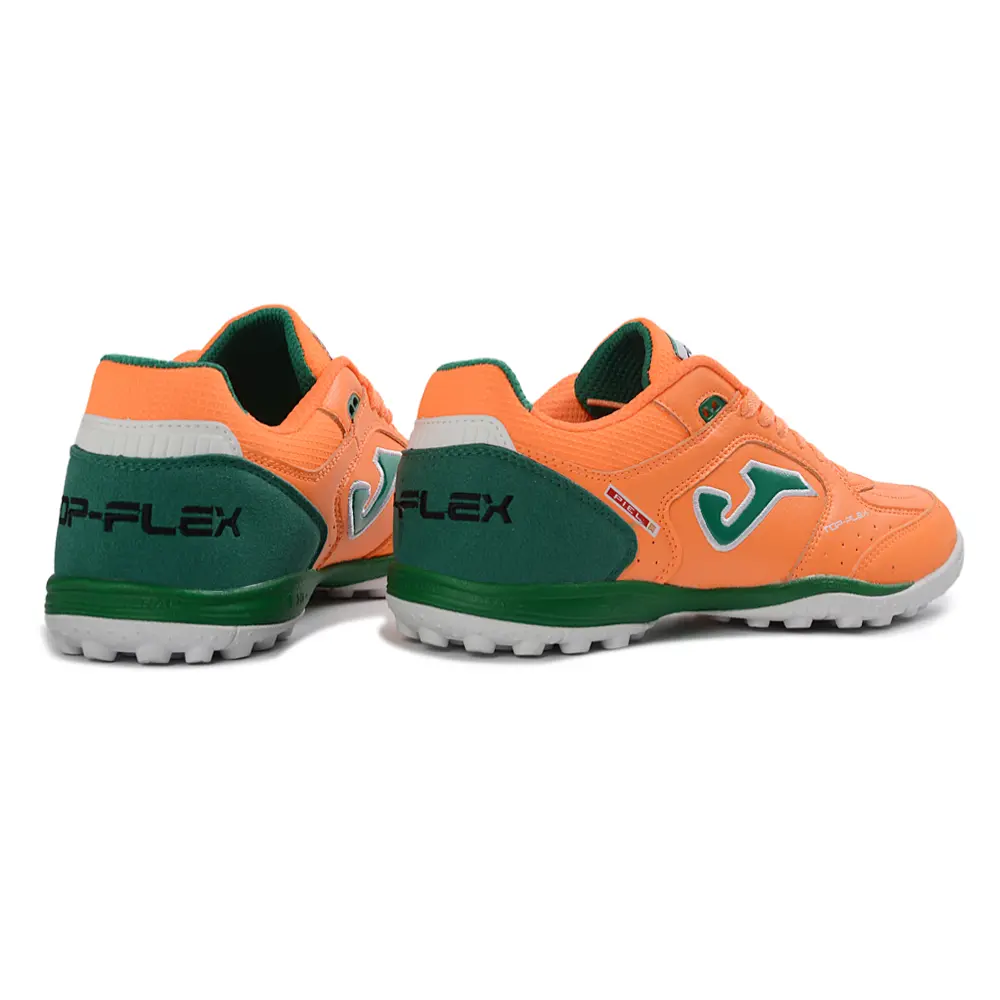Chuteira Society Joma Top Flex Laranja e Verde