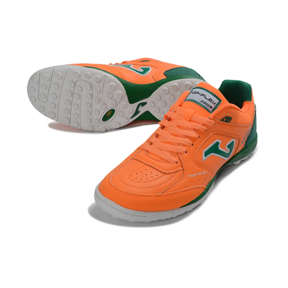 Chuteira Society Joma Top Flex Laranja e Verde