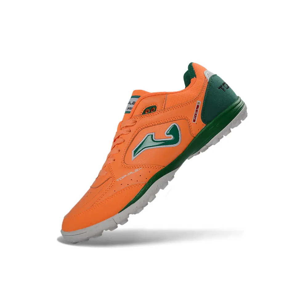 Chuteira Society Joma Top Flex Laranja e Verde