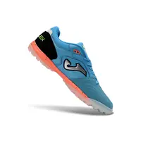 Chuteira Society Joma Top Flex Azul e Laranja - imagem 5