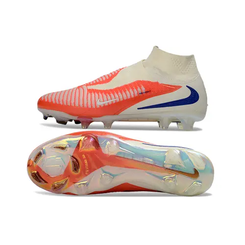 Chuteira Campo Nike Phantom GX 6 DF Elite FG Bege, Laranja e Azul