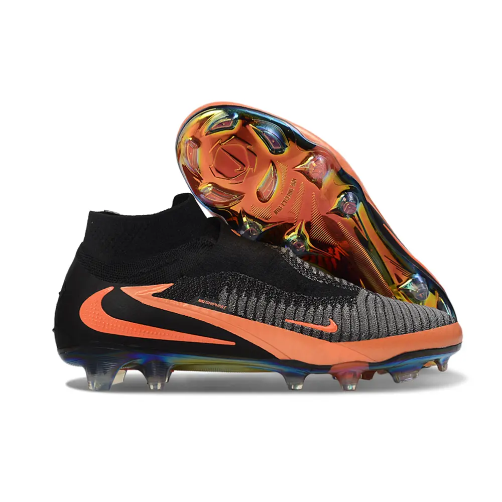 Chuteira Campo Nike Phantom GX 6 DF Elite FG Preto e Laranja
