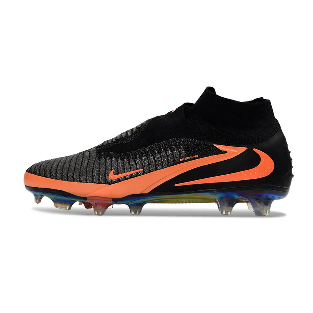 Chuteira Campo Nike Phantom GX 6 DF Elite FG Preto e Laranja
