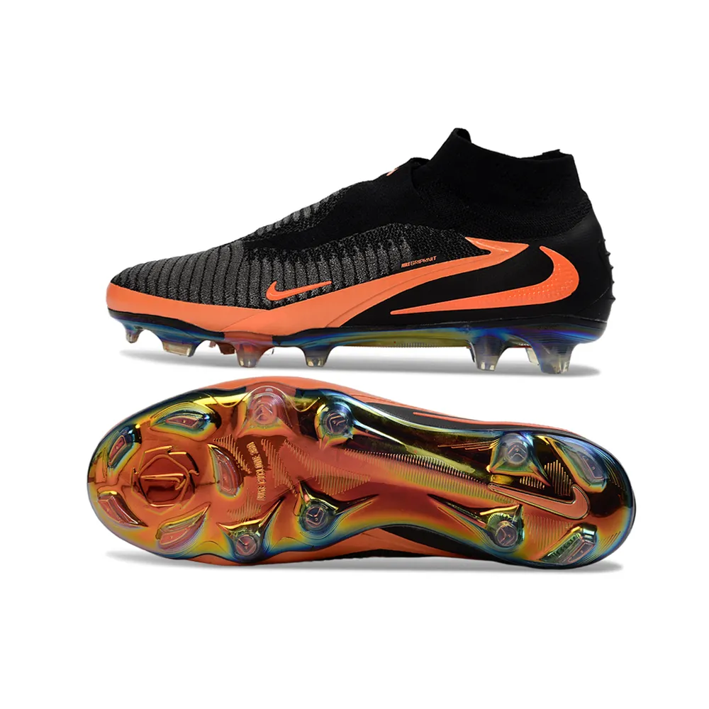 Chuteira Campo Nike Phantom GX 6 DF Elite FG Preto e Laranja