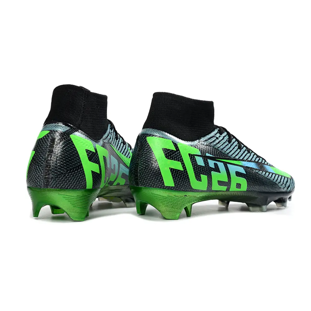 Chuteira Campo Nike Air Zoom Mercurial Superfly 10 Elite FG Preto, Azul e Verde