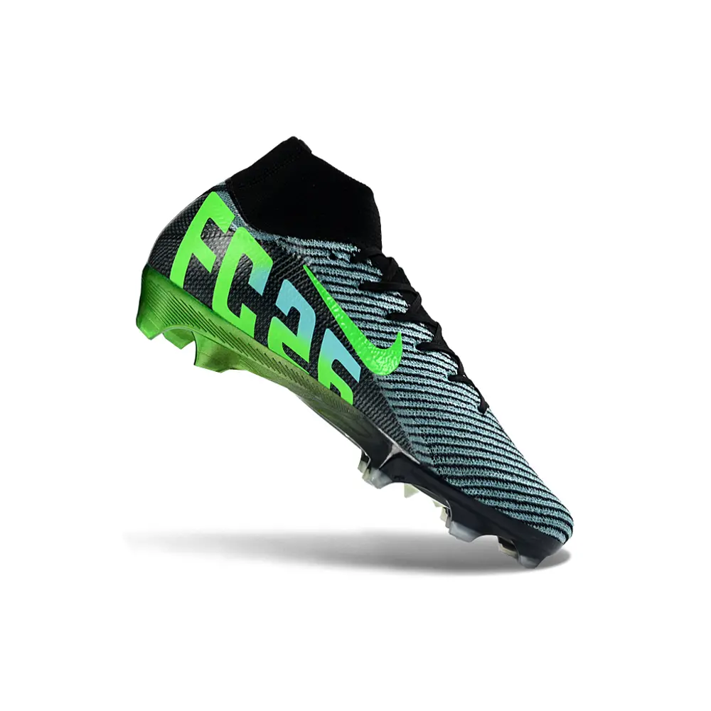 Chuteira Campo Nike Air Zoom Mercurial Superfly 10 Elite FG Preto, Azul e Verde