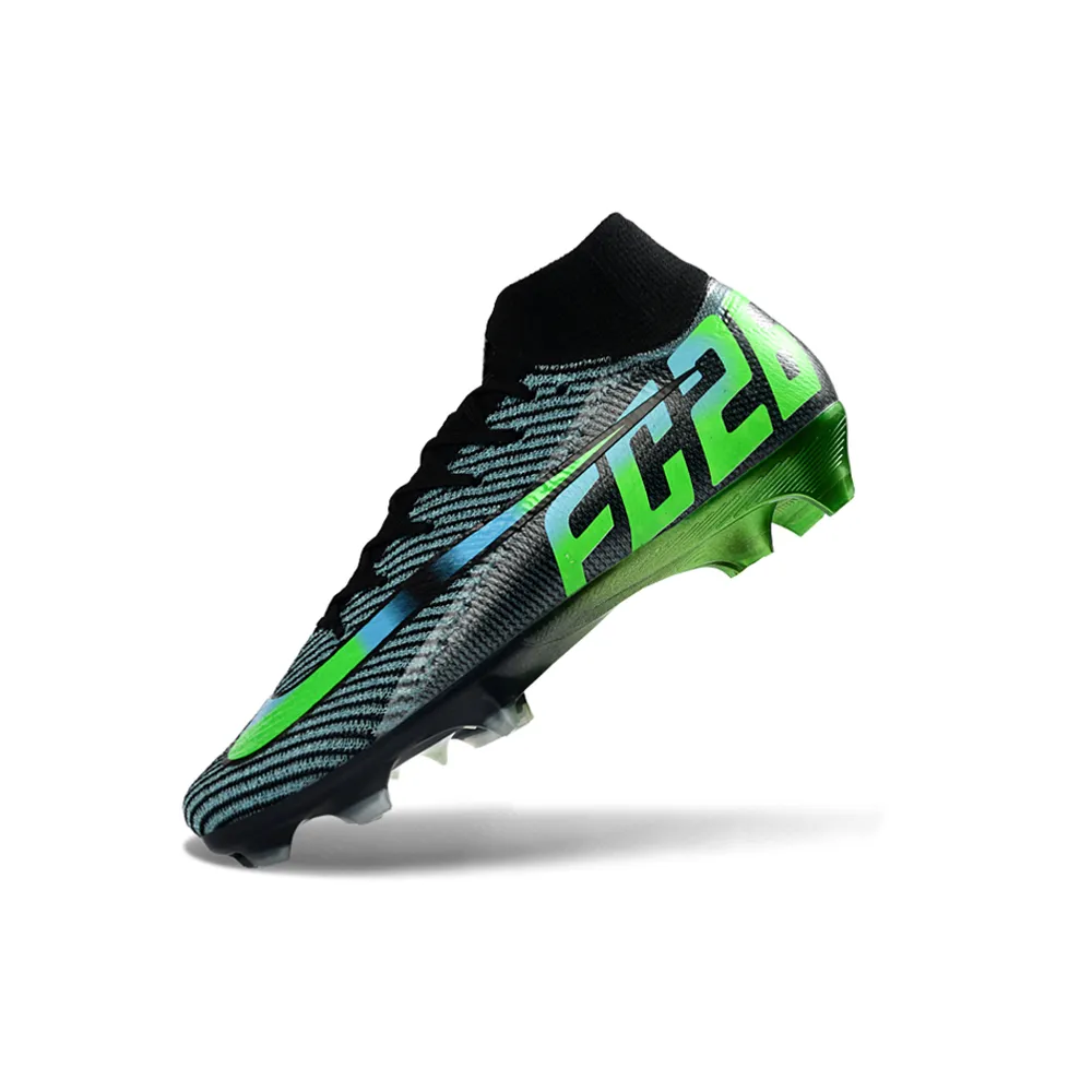 Chuteira Campo Nike Air Zoom Mercurial Superfly 10 Elite FG Preto, Azul e Verde
