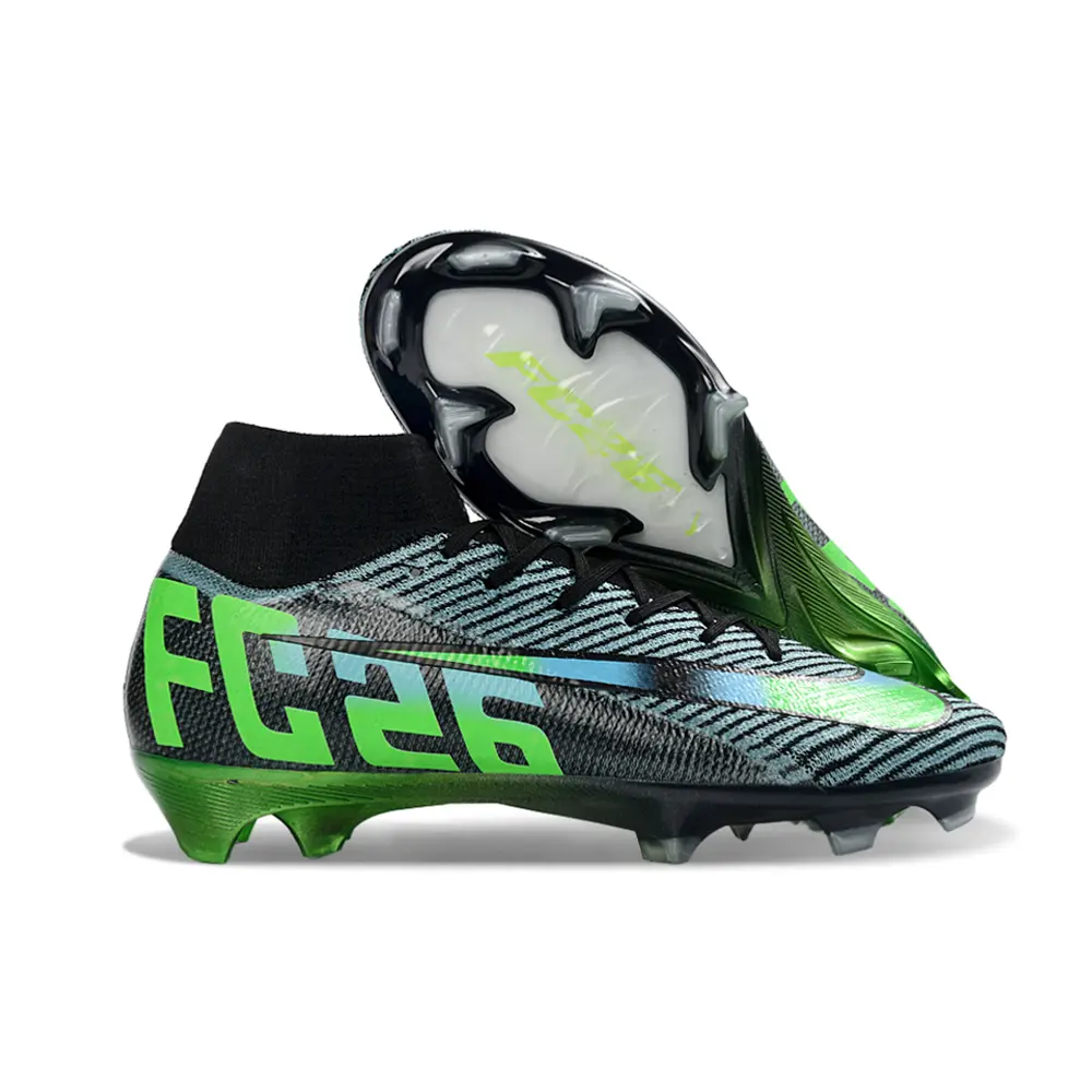Chuteira Campo Nike Air Zoom Mercurial Superfly 10 Elite FG Preto, Azul e Verde