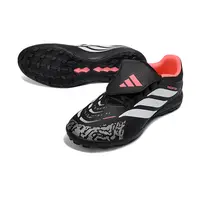 Chuteira Society Adidas Predator Tounge Elite 26 TF Preto e Laranja  - imagem 6