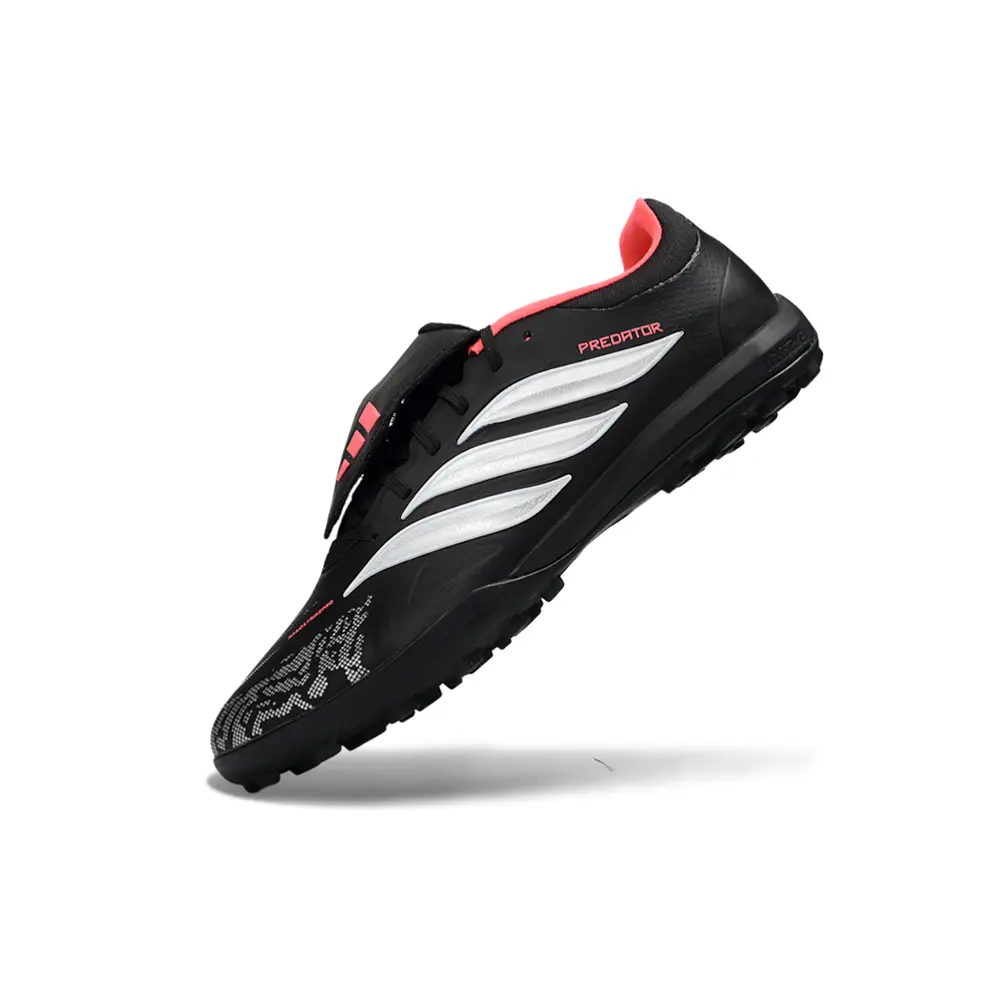 Chuteira Society Adidas Predator Tounge Elite 26 TF Preto e Laranja 