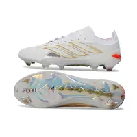 Chuteira Campo Adidas Predator 26 Elite FG Branco, Dourado e Laranja - imagem 6