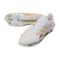 Chuteira Campo Adidas Predator 26 Elite FG Branco, Dourado e Laranja - imagem 2