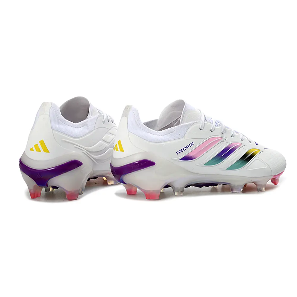 Chuteira Campo Adidas Predator 26 Elite FG Branco e Colorido
