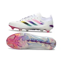 Chuteira Campo Adidas Predator 26 Elite FG Branco e Colorido - imagem 5