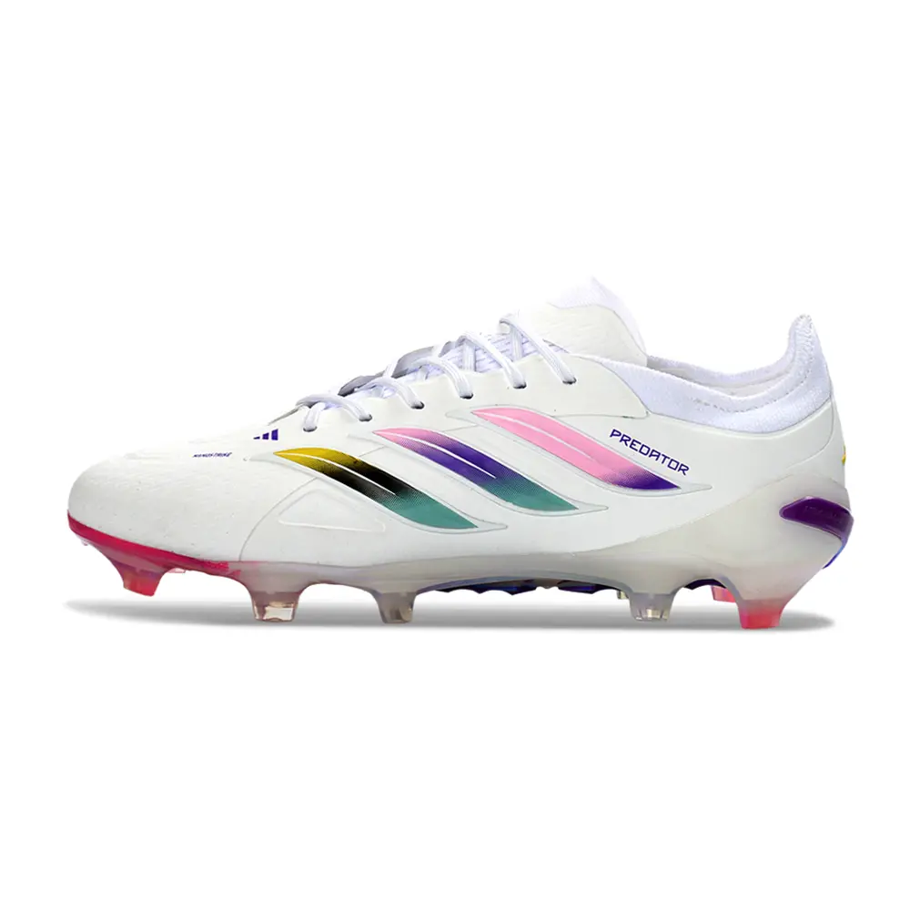 Chuteira Campo Adidas Predator 26 Elite FG Branco e Colorido