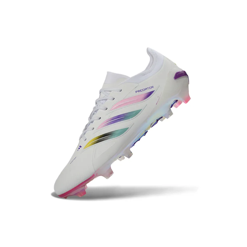 Chuteira Campo Adidas Predator 26 Elite FG Branco e Colorido