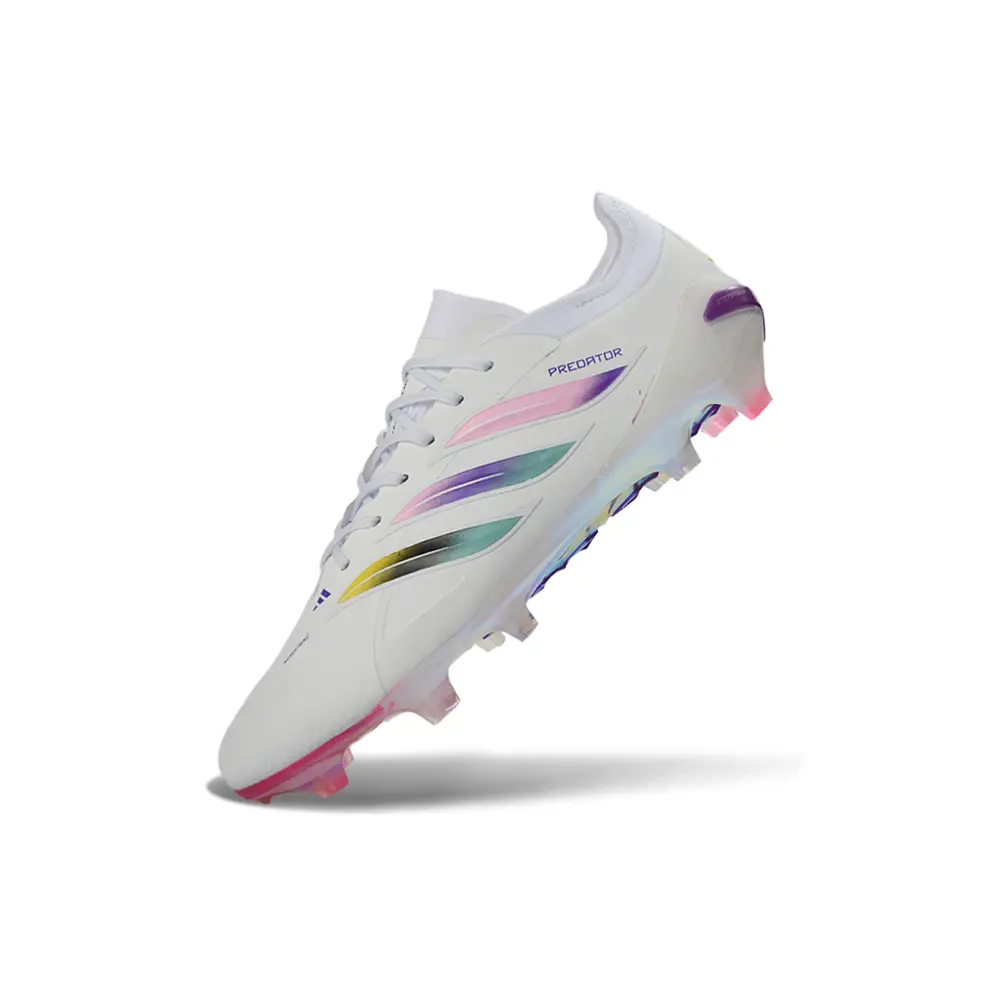 Chuteira Campo Adidas Predator 26 Elite FG Branco e Colorido