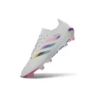 Chuteira Campo Adidas Predator 26 Elite FG Branco e Colorido - imagem 3