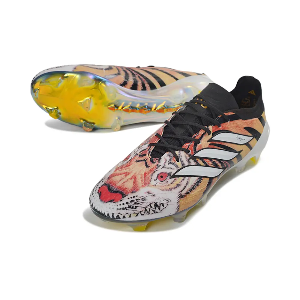 Chuteira Campo Adidas Predator 26 Elite FG Preto e Laranja