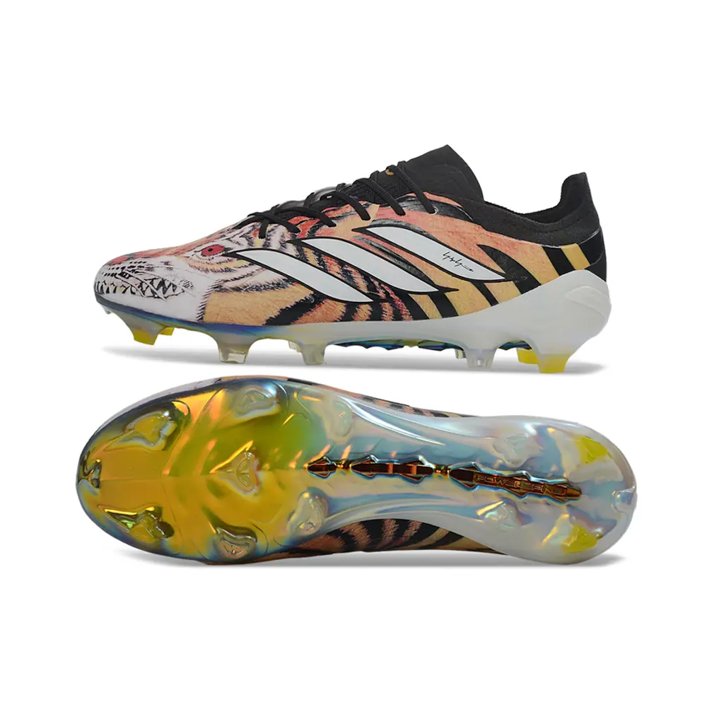 Chuteira Campo Adidas Predator 26 Elite FG Preto e Laranja