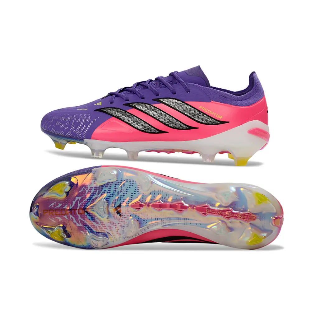 Chuteira Campo Adidas Predator 26 Elite FG Roxo e Rosa