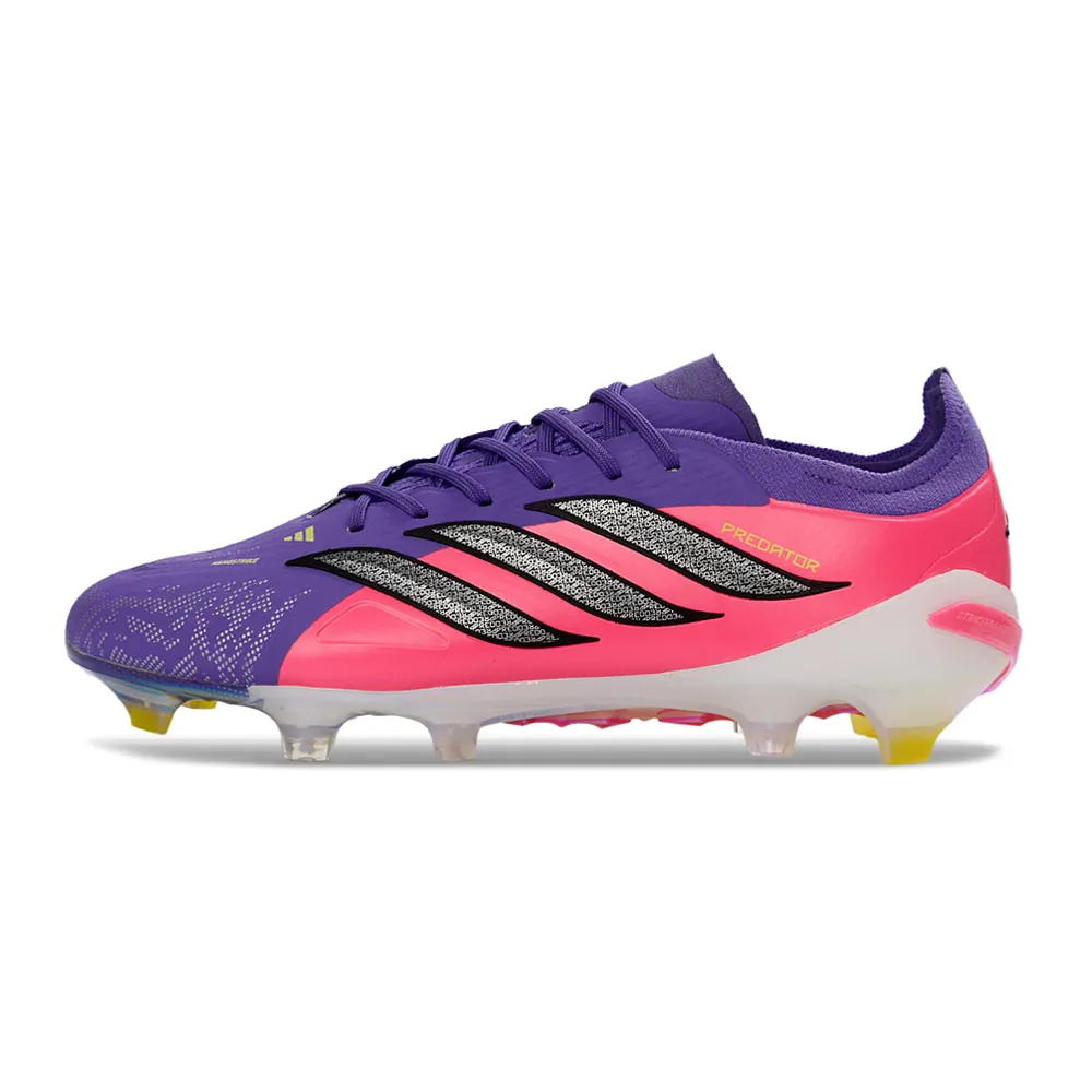 Chuteira Campo Adidas Predator 26 Elite FG Roxo e Rosa