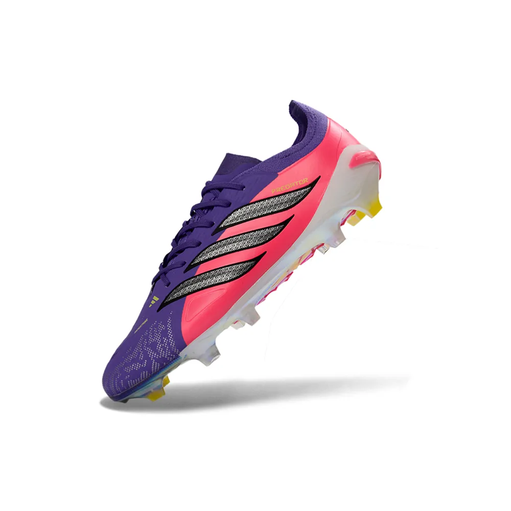 Chuteira Campo Adidas Predator 26 Elite FG Roxo e Rosa