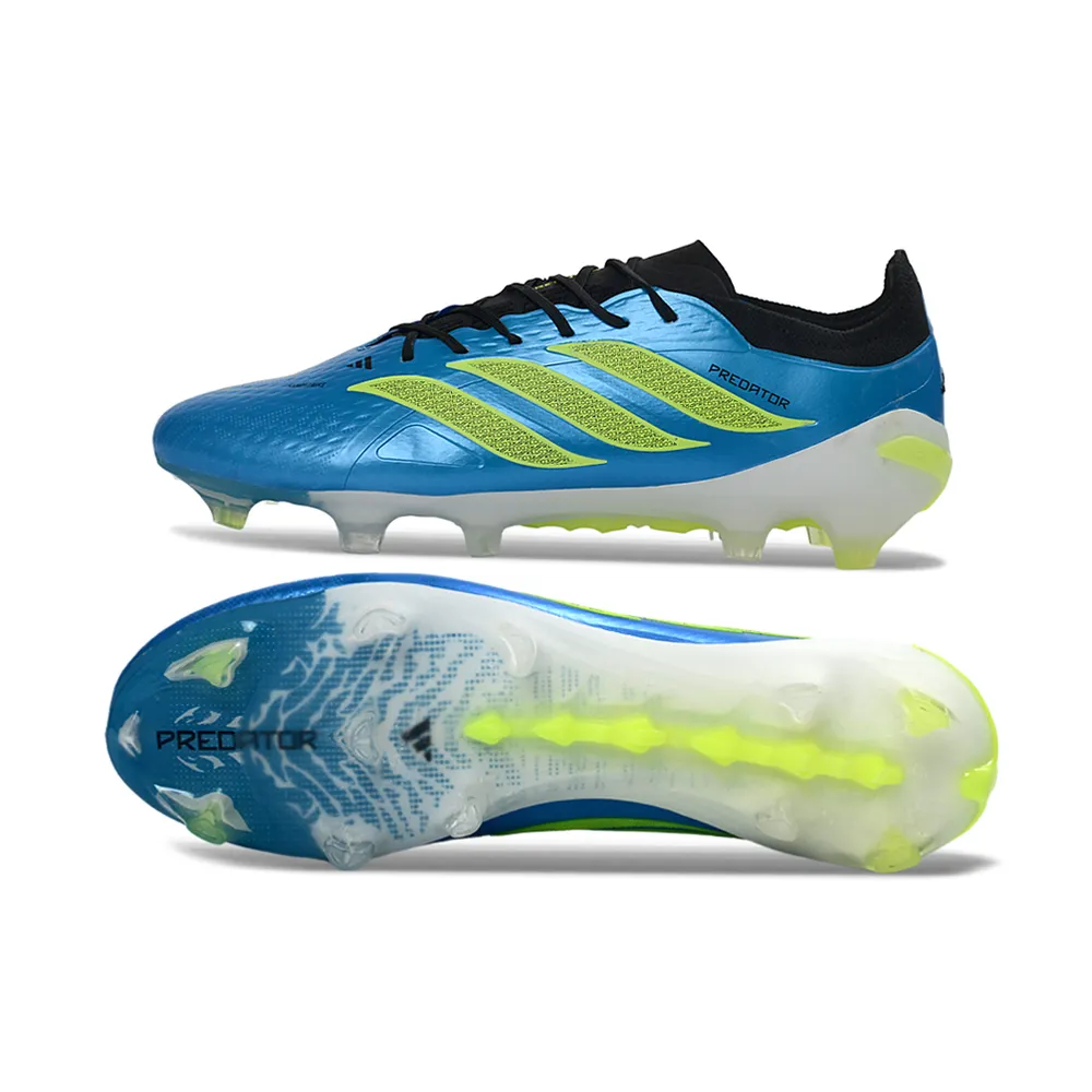 Chuteira Campo Adidas Predator 26 Elite FG Azul e Verde