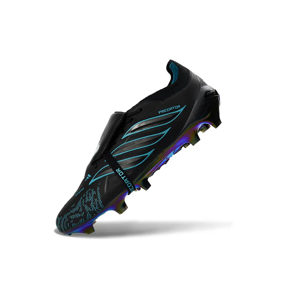 Chuteira Campo Adidas Predator Tongue 26 Elite FG Preto e Azul