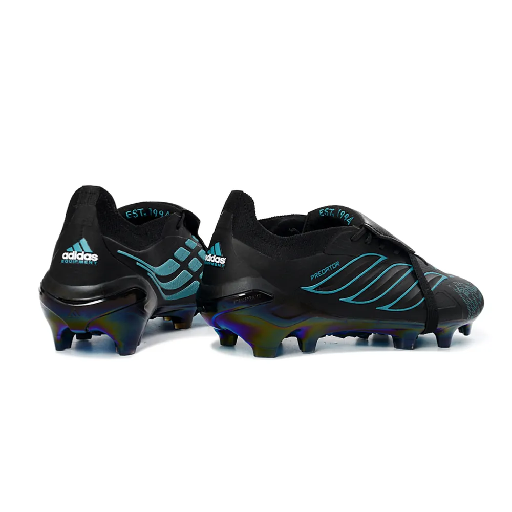 Chuteira Campo Adidas Predator Tongue 26 Elite FG Preto e Azul