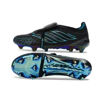 Chuteira Campo Adidas Predator Tongue 26 Elite FG Preto e Azul - imagem 4