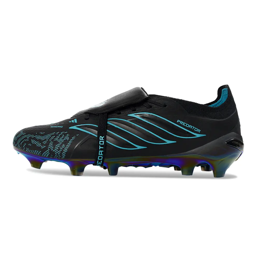 Chuteira Campo Adidas Predator Tongue 26 Elite FG Preto e Azul