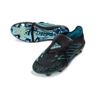Chuteira Campo Adidas Predator Tongue 26 Elite FG Preto e Azul - imagem 2