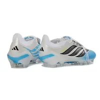 Chuteira Campo Adidas Predator Tongue 26 Elite FG Branco, Azul e Amarelo - imagem 5