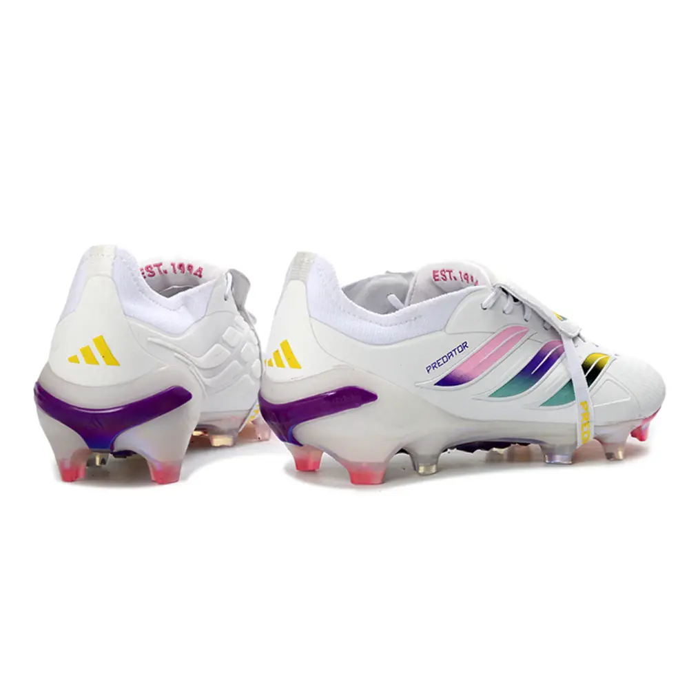 Chuteira Campo Adidas Predator Tongue 26 Elite FG Branco e Colorido