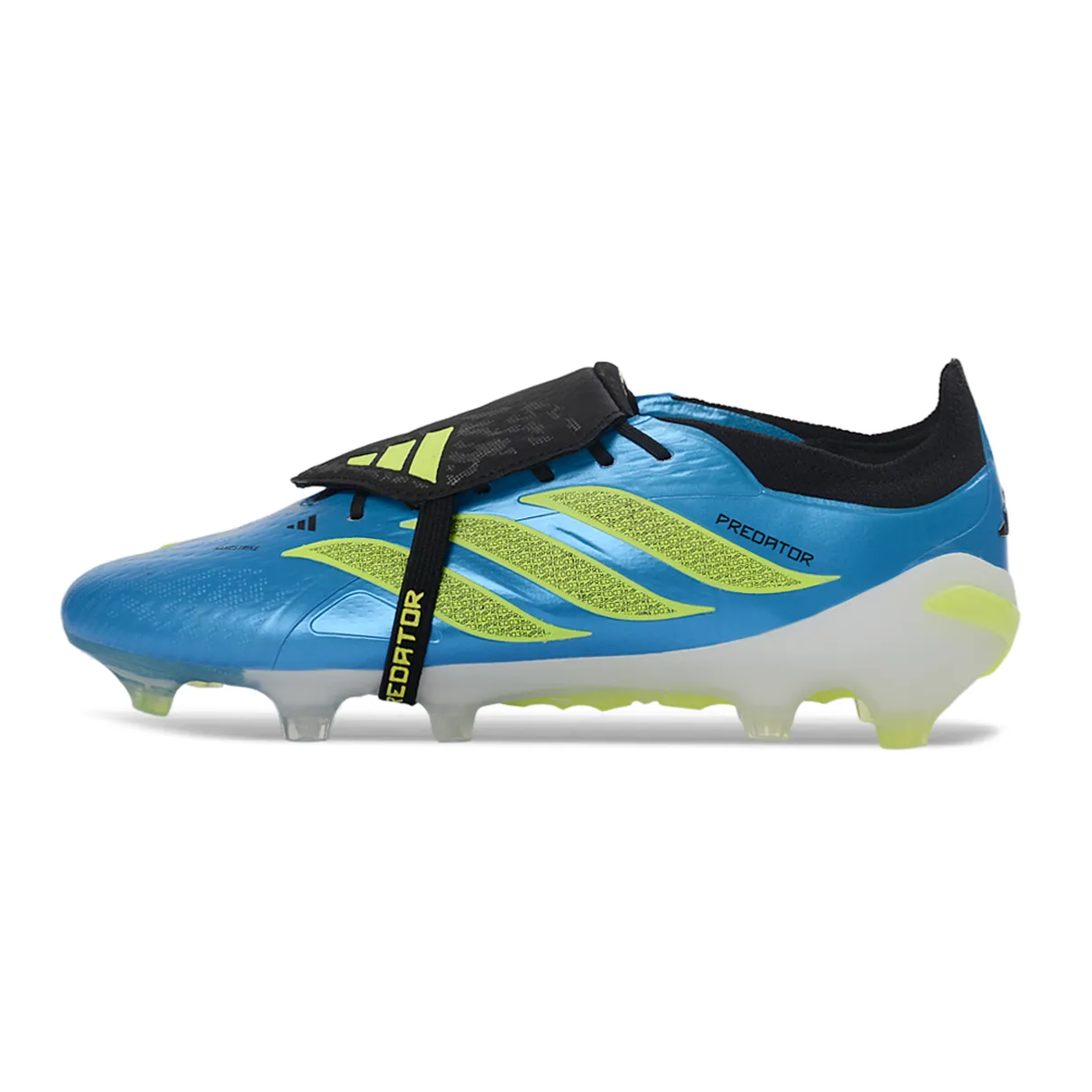 Chuteira Campo Adidas Predator Tongue 26 Elite FG Azul, Verde e Preto